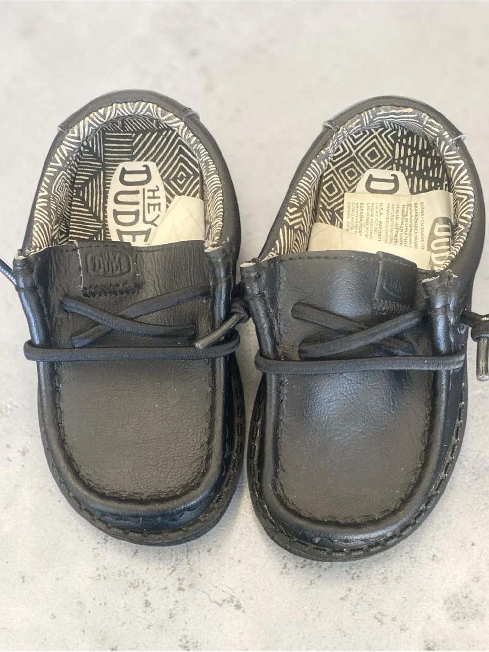 Hey Dude Kids Black Moccasin Slip-On Shoes